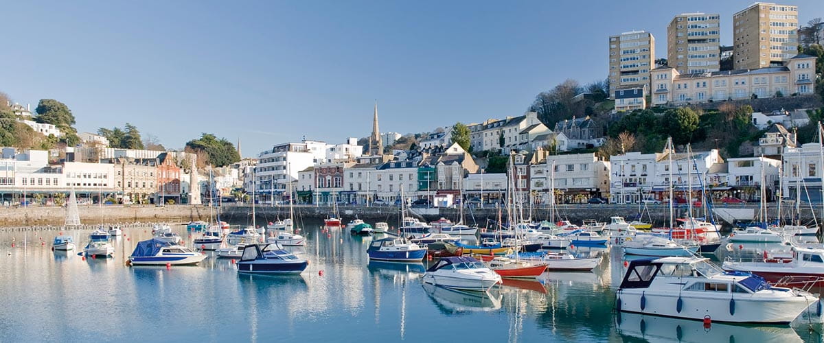 The marina in Torquay, Devon, England
